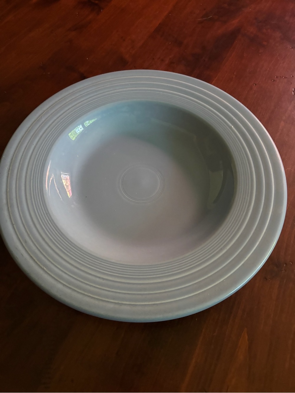 Vintage Light Blue Periwinkle Rimmed Fiesta Ware Pasta/Soup/Serving Bowl